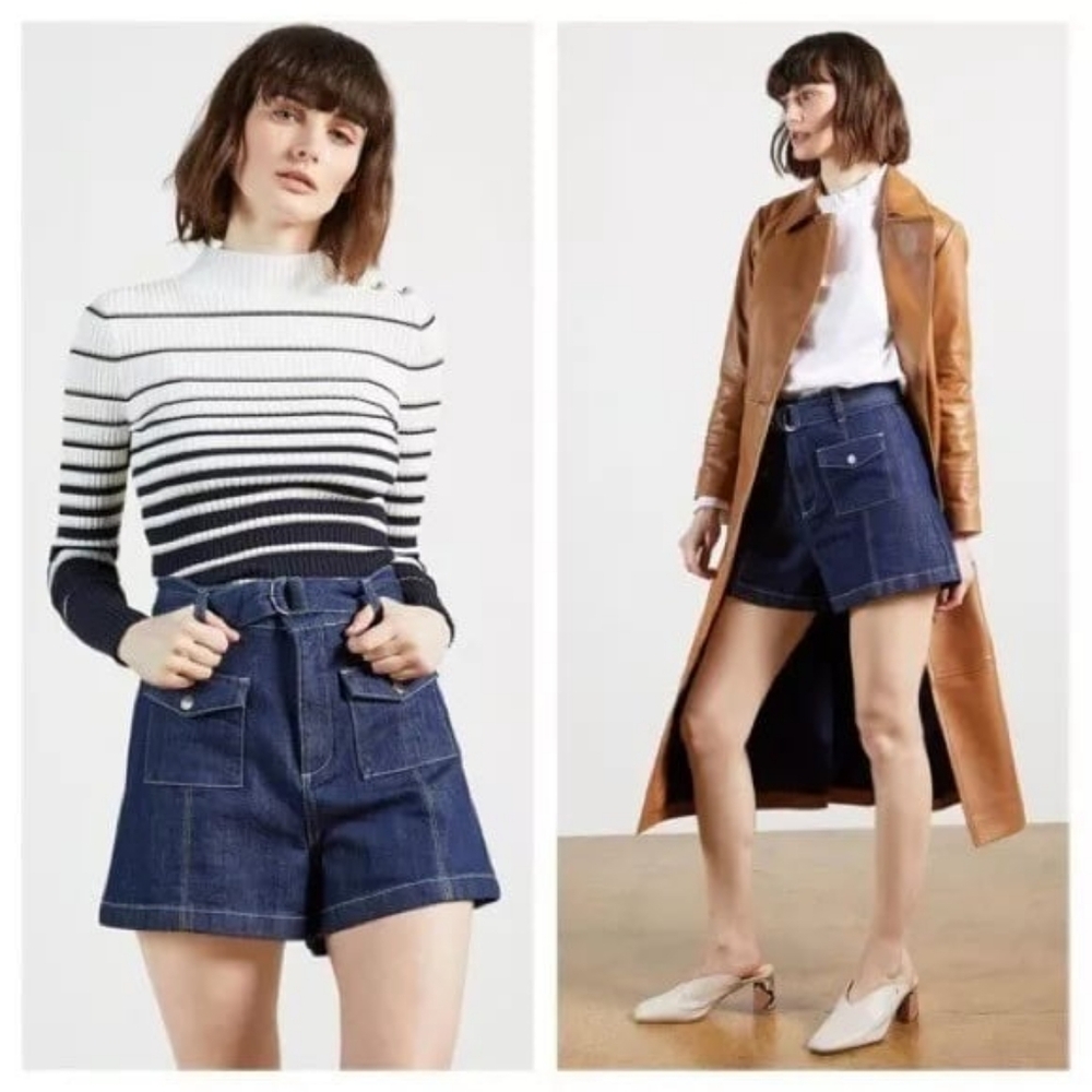 SOLD-NWT Ted Baker London Bakerpatch Pocket Denim shorts size 28